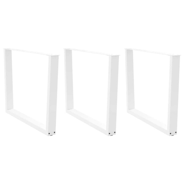 Patas mesa comedor forma V 3uds acero blanco 100x(72-73.3)cm D