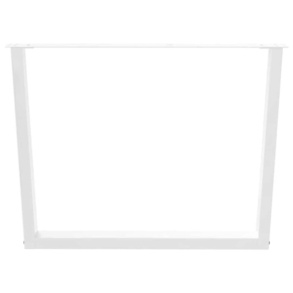 Patas mesa comedor forma V 3uds acero blanco 100x(72-73.3)cm M 5