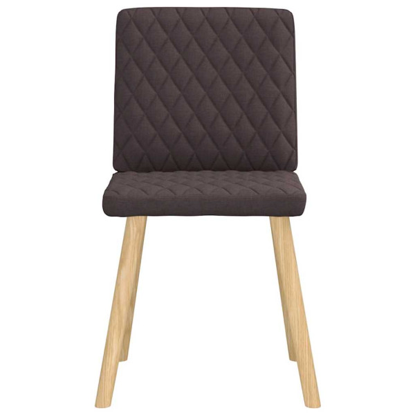 Sillas de comedor 6 unidades tela marrón oscuro M 4