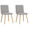 Sillas de comedor 2 uds tela gris nube 2