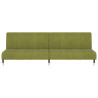 Sofá-cama de 2 lugares veludo verde-claro 5