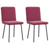 Cadeiras de jantar 2 pcs veludo vermelho tinto 2