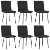 Cadeiras de jantar 6 pcs couro artificial preto 1