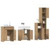 Juego de muebles baño 4 piezas madera ingeniería roble artisan 3