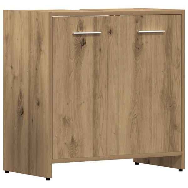 Juego de muebles baño 4 piezas madera ingeniería roble artisan M 5
