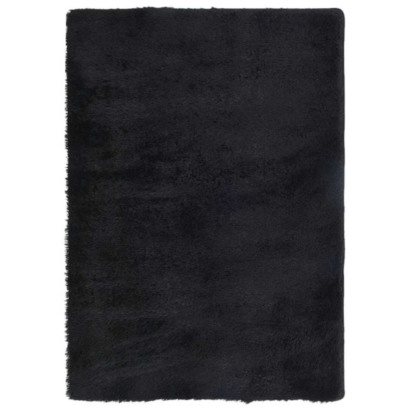Tapete shaggy de pelo alto NAVARRA 120x170 cm poliéster preto M 2