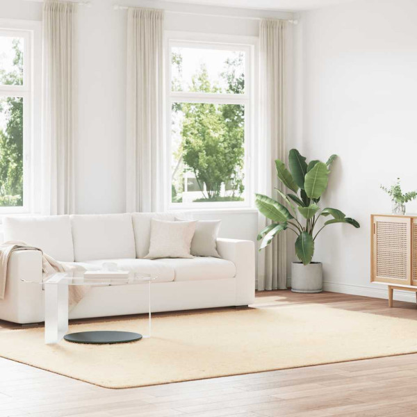 Alfombra peluda de pelo largo NAVARRA crema 240x340cm poliéster D