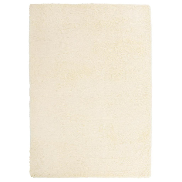 Alfombra peluda de pelo largo NAVARRA crema 240x340cm poliéster M 2