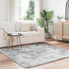 Alfombra de pelo largo NAVARRA gris claro 160x160 cm poliéster 3