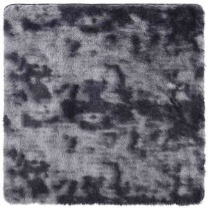Alfombra de pelo largo NAVARRA gris oscuro 240x240 cm poliéster H