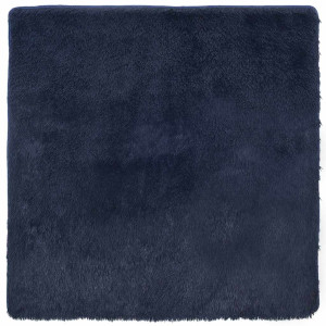 Alfombra de pelo largo NAVARRA azul marino 200x200 cm poliéster H