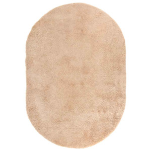 Alfombra peluda de pelo largo NAVARRA beige 300x200cm poliéster H