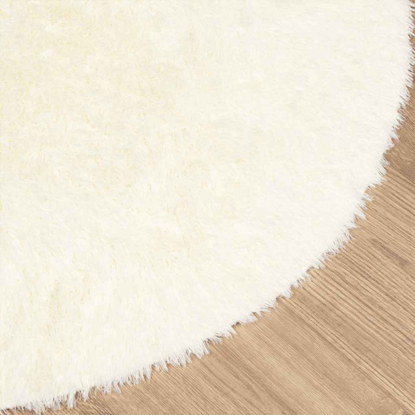 Alfombra peluda de pelo largo NAVARRA crema 240x240cm poliéster M 4