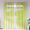Cortinas de voile com aba 2 pcs verde-maçã 1