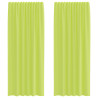 Cortinas de gasa con trabillas 2 uds. verde manzana 2