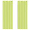 Cortinas de gasa con ojales 2 uds verde manzana 140x260 cm 2
