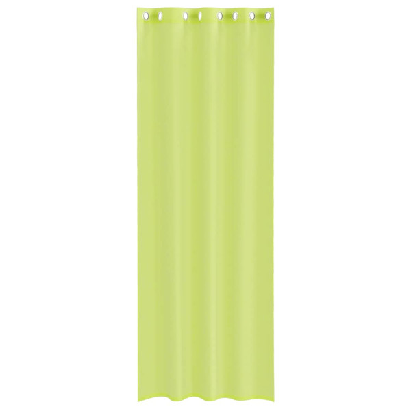 Cortinas de gasa con ojales 2 uds verde manzana 140x260 cm M 4