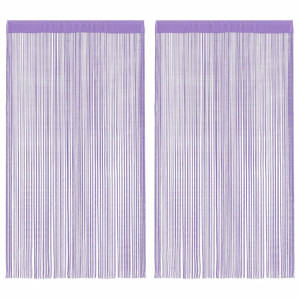 Cortinas de tiras 2 uds morado 140x250 cm H