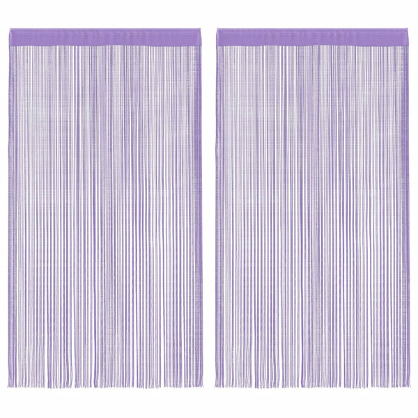 Cortinas de tiras 2 uds roxo 140x250 cm M 2