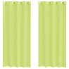 Cortinas de gasa con ojales 2 uds verde manzana 140x225 cm 2