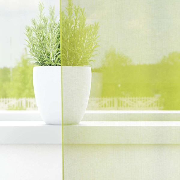 Cortinas de gasa con ojales 2 uds verde manzana 140x225 cm M 3