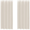Cortinas de voile com ilhós 2 pcs creme 140x245 cm 2