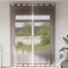 Cortinas de gasa con ojales 2 uds marrón 140x260 cm 1