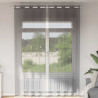 Cortinas de voile com ilhós 2 pcs cinzento-escuro 140x260 cm 1