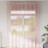 Cortinas de gasa con ojales 2 uds rosa claro 140x300 cm 1