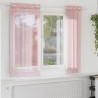 Cortinas de gasa con ojales 2 uds rosa 140x140 cm 1