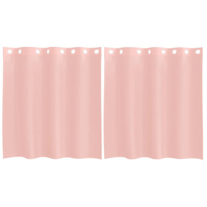 Cortinas de gasa con ojales 2 uds rosa 140x140 cm H