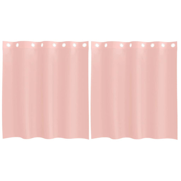 Cortinas de gasa con ojales 2 uds rosa 140x140 cm M 2