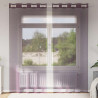 Cortinas de gasa con ojales 2 uds morado 140x245 cm 1