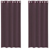 Cortinas de gasa con ojales 2 uds morado 140x245 cm 2