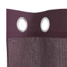 Cortinas de voile com ilhós 2 pcs roxo 140x245 cm 5