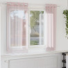Cortinas de gasa con ojales 2 uds rosa claro 140x140 cm 1