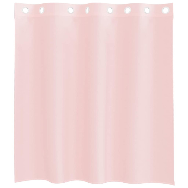 Cortinas de voile com ilhós 2 pcs rosa-claro 140x140 cm M 4