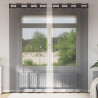 Cortinas de gasa con ojales 2 uds negro140x245 cm 1