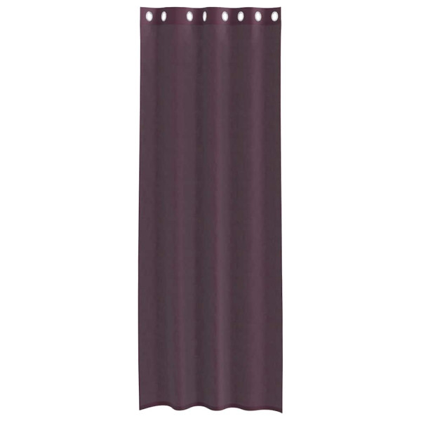 Cortinas de gasa con ojales 2 uds morado 140x300 cm M 4