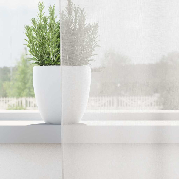 Cortinas de gasa con ojales 2 uds blanco M 3