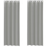 Cortinas de gasa con ojales 2 uds gris claro 140x300 cm 2