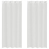 Cortinas de voile com ilhós 2 pcs branco 2