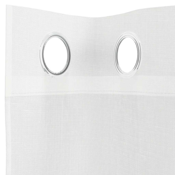 Cortinas de voile com ilhós 2 pcs branco M 5
