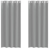 Cortinas de voile com ilhós 2 pcs cinzento-claro 140x245 cm 2