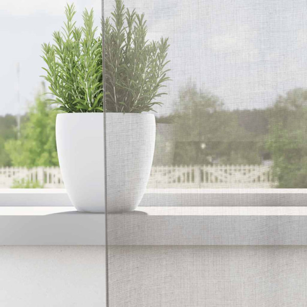 Cortinas de voile com ilhós 2 pcs cinzento-claro 140x245 cm M 3