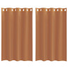 Cortinas de voile com ilhós 2 pcs terracota 2