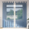 Cortinas de gasa con bolsillos para varillas 2 uds. azul real 1