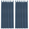 Cortinas de voile com bolsos para varão 2 pcs azul real 2