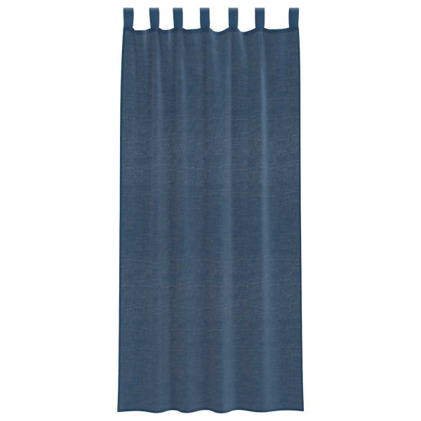 Cortinas de voile com bolsos para varão 2 pcs azul real M 4
