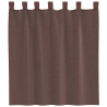 Cortinas de voile com bolsos para varão 2 pcs castanho 4